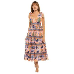 Farm Rio Seashell Tapestry Midi Dress NWT